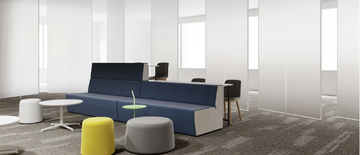 MODO POD - 2 seater fabric sofa with writing board by grado design - view 3